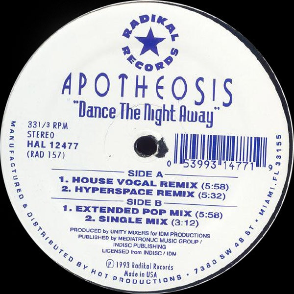 Apotheosis - Dance The Night Away | Radikal Records (RAD 157)