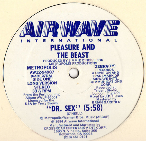 Pleasure And The Beast - Dr. Sex | Airwave International (AW12-94987) - 2
