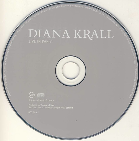 Diana Krall - Live In Paris | Verve Records (065 109-2) - 3
