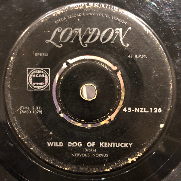 Nervous Norvus - Ape Call / Wild Dog Of Kentucky | London Records (45-NZL.126) - main