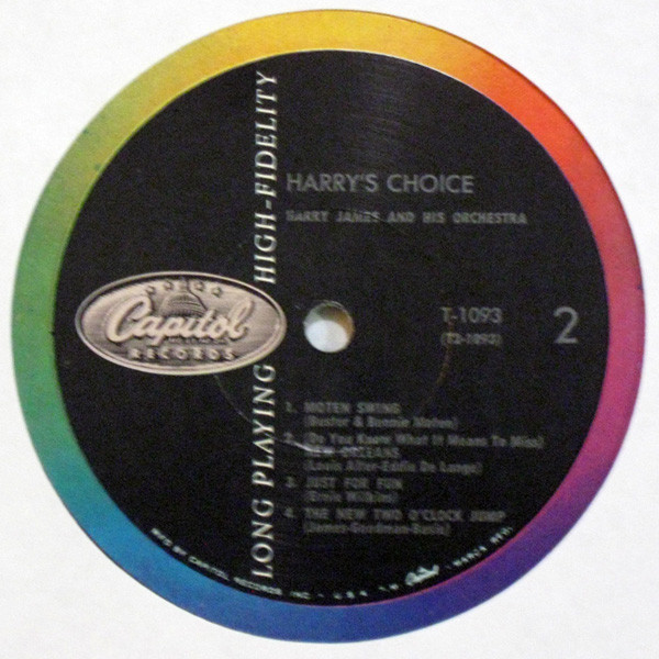 Harry James And His Orchestra - Harry's Choice! | Capitol Records (T1093) - 4 Harry James And His Orchestra - Harry's Choice! | Capitol Records (T1093) - 4