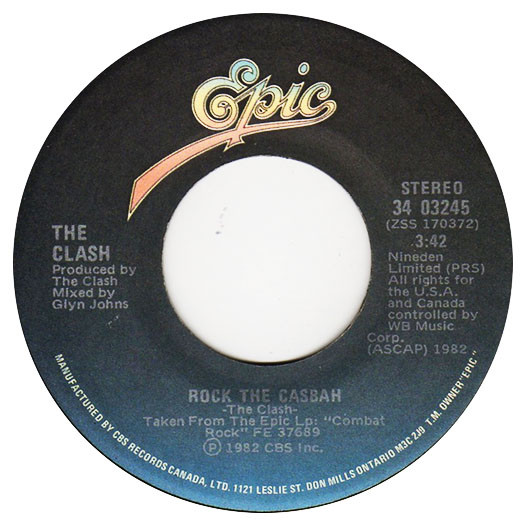 The Clash - Rock The Casbah (7") [Vinyl] | Epic (34 03245)