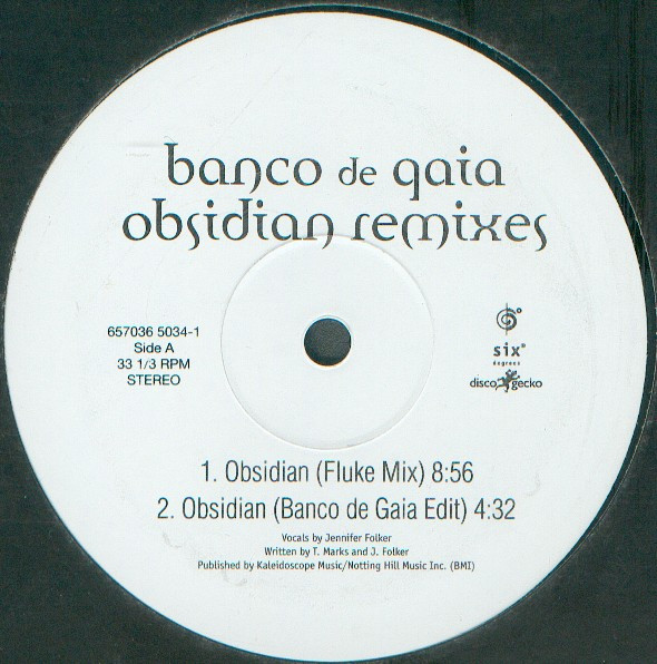 Banco De Gaia - Obsidian Remixes | Six Degrees Records (657036 5034-1) - 3