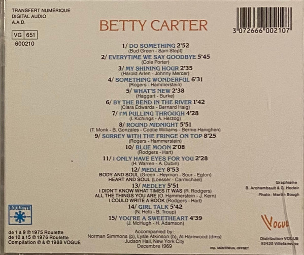 Betty Carter - Round Midnight | Roulette (600210)