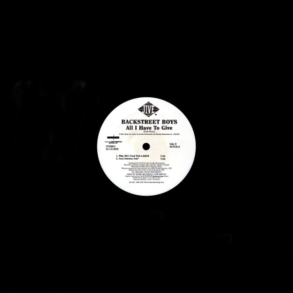 Backstreet Boys - All I Have To Give | Jive (DUTCH-9) - 2 Backstreet Boys - All I Have To Give | Jive (DUTCH-9) - 2