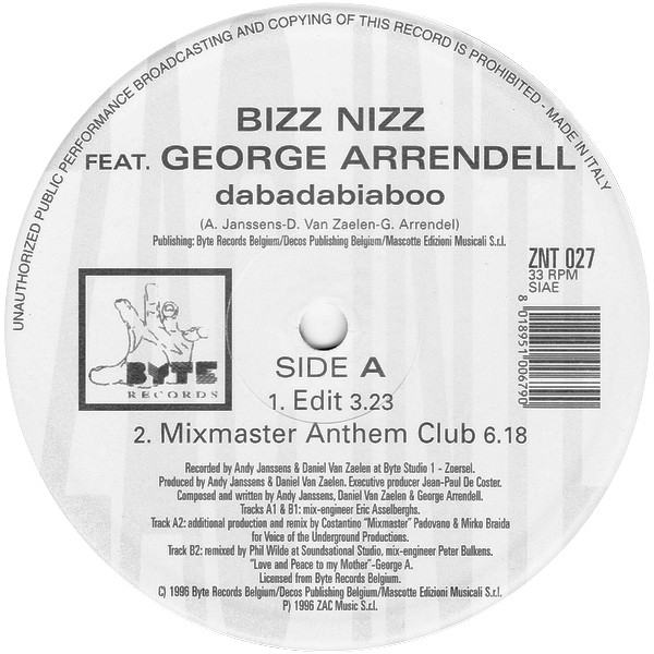 Bizz Nizz Feat. George Arrendell - Dabadabiaboo | Zac International (ZNT 027)