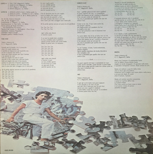 Gianni Bella - Toc Toc | CGD (CGD 20105) - 3