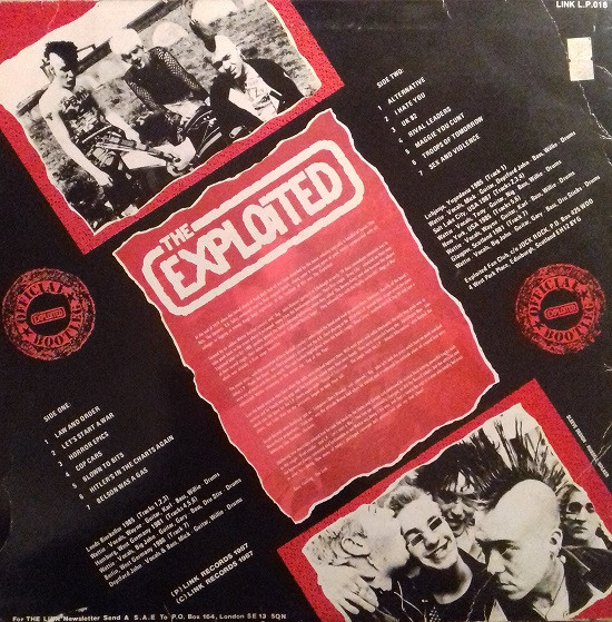 The Exploited - Live And Loud!! | Link Records (LINK LP 018) - 2 The Exploited - Live And Loud!! | Link Records (LINK LP 018) - 2