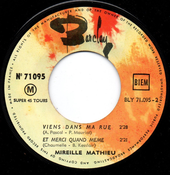 Mireille Mathieu - Celui Que J'Aime | Barclay (71095) - 4