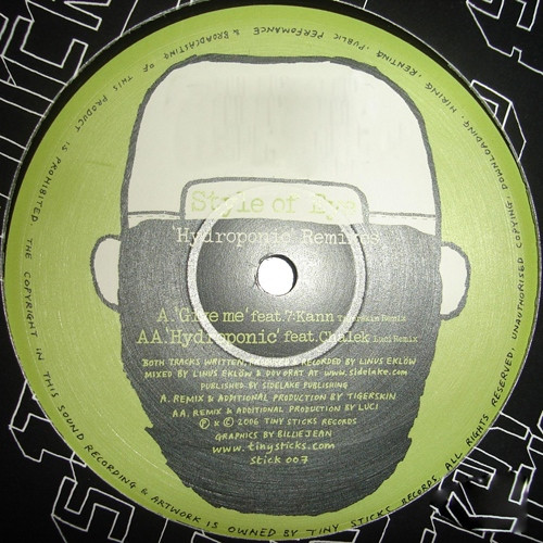 Style Of Eye - Hydroponic (Remixes) | Tiny Sticks Records (stick 007) - main Style Of Eye - Hydroponic (Remixes) | Tiny Sticks Records (stick 007) - main