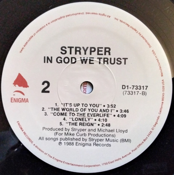Stryper - In God We Trust | Enigma (D1-73317) - 4 Stryper - In God We Trust | Enigma (D1-73317) - 4