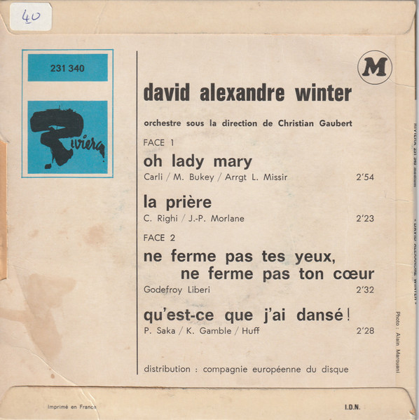 David Alexandre Winter - Oh Lady Mary | Riviera (231340) - 2 David Alexandre Winter - Oh Lady Mary | Riviera (231340) - 2