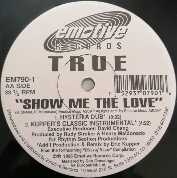 True - Show Me The Love | Emotive Records (EM790-1) - 3