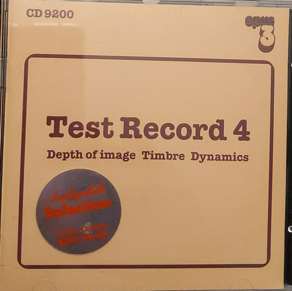 Test Record 4 (Depth Of Image, Timbre, Dynamics)