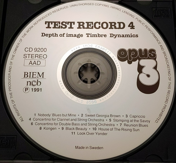 Test Record 4 (Depth Of Image, Timbre, Dynamics)