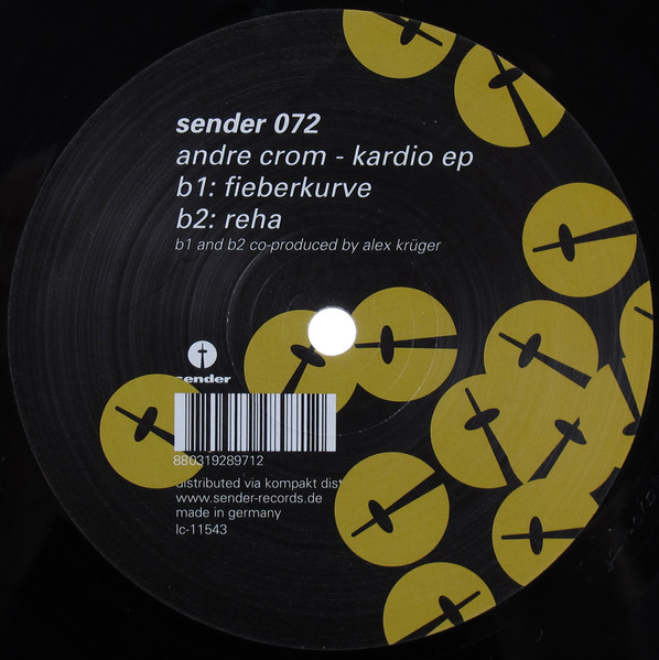 Andre Crom - Kardio EP | Sender Records (sender 072) - 2 Andre Crom - Kardio EP | Sender Records (sender 072) - 2