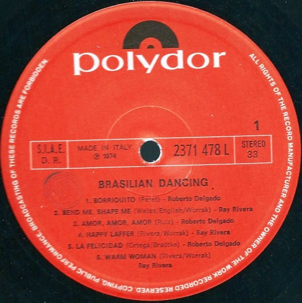 Roberto Delgado And Ray Rivera - Brasilian Dancing | Polydor (2371 478 L) - 2 Roberto Delgado And Ray Rivera - Brasilian Dancing | Polydor (2371 478 L) - 2