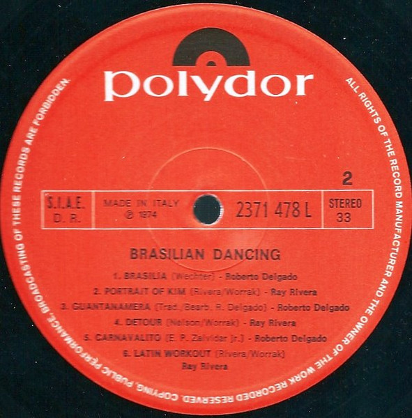 Roberto Delgado And Ray Rivera - Brasilian Dancing | Polydor (2371 478 L) - 3 Roberto Delgado And Ray Rivera - Brasilian Dancing | Polydor (2371 478 L) - 3