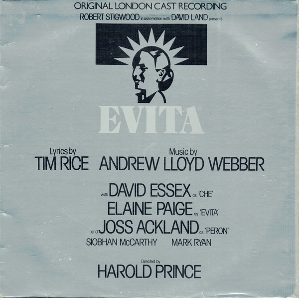 "Evita" Original London Cast Recording, Robert Stigwood In Association With David Land Presents, Lyrics By Tim Rice , Music By Andrew Lloyd Webber - Evita | MCA Records (MCG 3527)