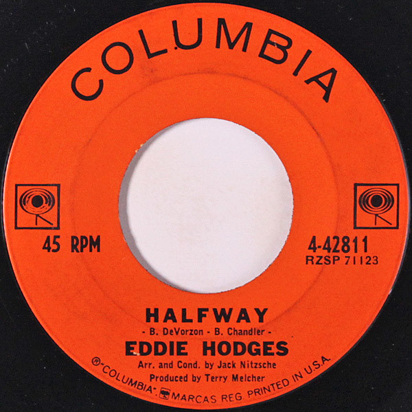 Eddie Hodges - Halfway / Rainin' In My Heart | Columbia (4-42811) - main