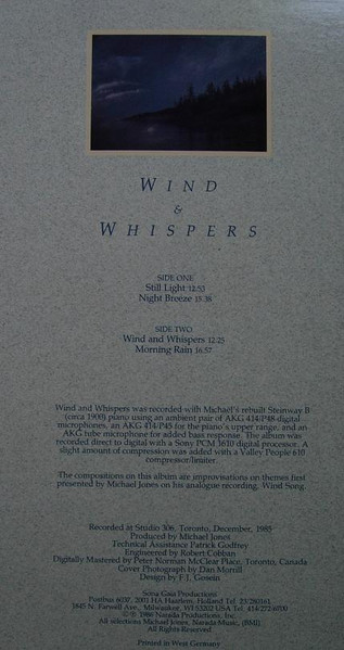 Michael Jones - Wind & Whispers | Sona Gaia Productions (LP-150) - 2 Michael Jones - Wind & Whispers | Sona Gaia Productions (LP-150) - 2