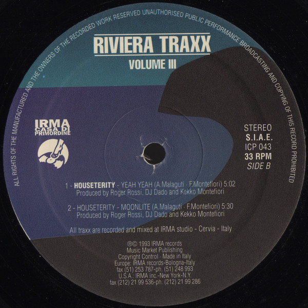 Riviera Traxx - Volume 3 | Irma CasaDiPrimordine (ICP 043) - 3 Riviera Traxx - Volume 3 | Irma CasaDiPrimordine (ICP 043) - 3