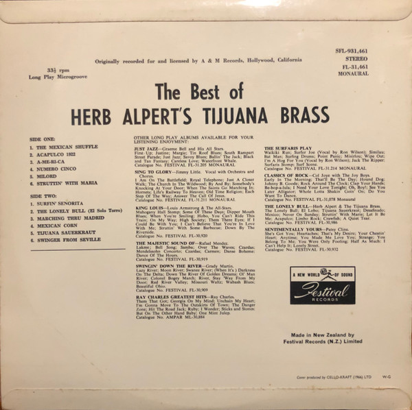 Herb Alpert & The Tijuana Brass - The Best Of Herb Alpert's Tijuana Brass | A&M Records (SAML-931461) - 2