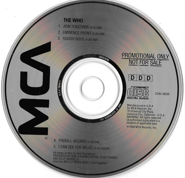 The Who - Join Together | MCA Records (CD45-18258) - 4 The Who - Join Together | MCA Records (CD45-18258) - 4