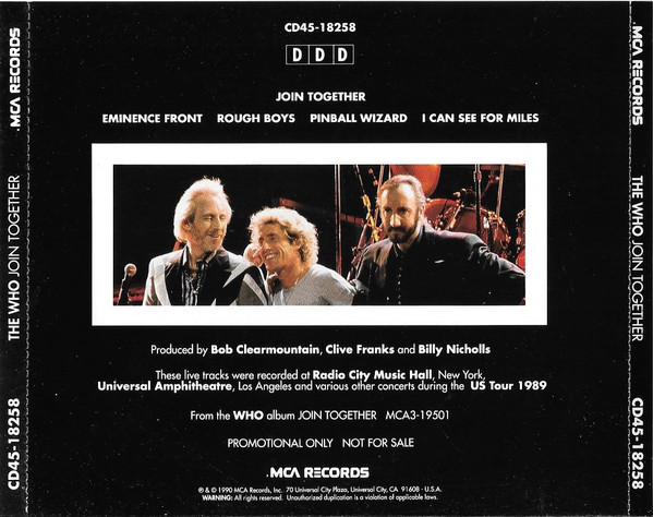 The Who - Join Together | MCA Records (CD45-18258) - 3 The Who - Join Together | MCA Records (CD45-18258) - 3