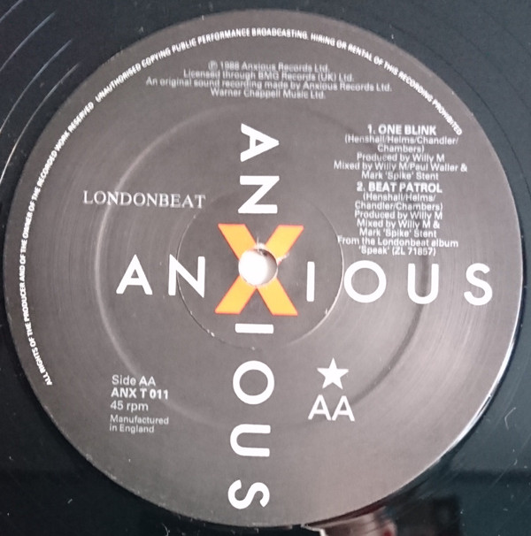 Londonbeat - One Blink | Anxious Records (ANX T 011) - 2 Londonbeat - One Blink | Anxious Records (ANX T 011) - 2