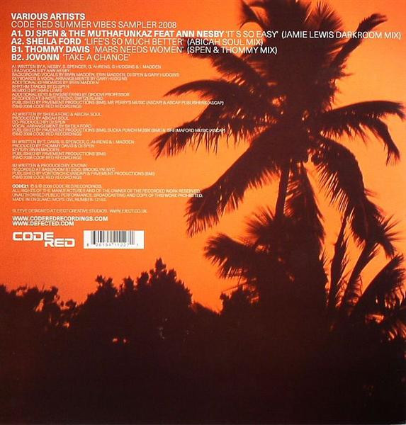 Various - Code Red Summer Vibes Sampler 2008 | Code Red Recordings (CODE21) - 2 Various - Code Red Summer Vibes Sampler 2008 | Code Red Recordings (CODE21) - 2