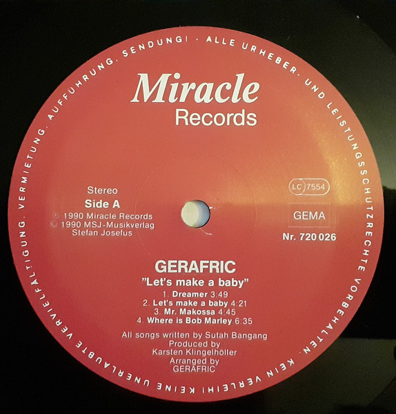 Gerafric - Let's Make A Baby | Miracle Records (720 026) - 3