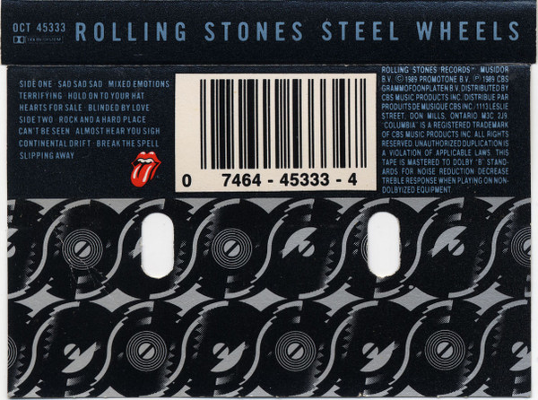 The Rolling Stones - Steel Wheels [Cassette] | Rolling Stones Records (OCT 45333) - 3