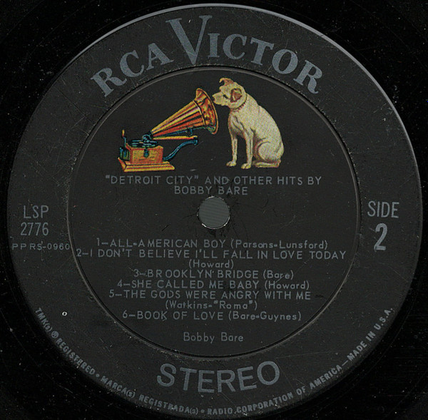 Bobby Bare - Detroit City And Other Hits By Bobby Bare | RCA Victor (LSP-2776) - 4