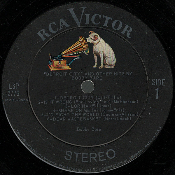 Bobby Bare - Detroit City And Other Hits By Bobby Bare | RCA Victor (LSP-2776) - 3