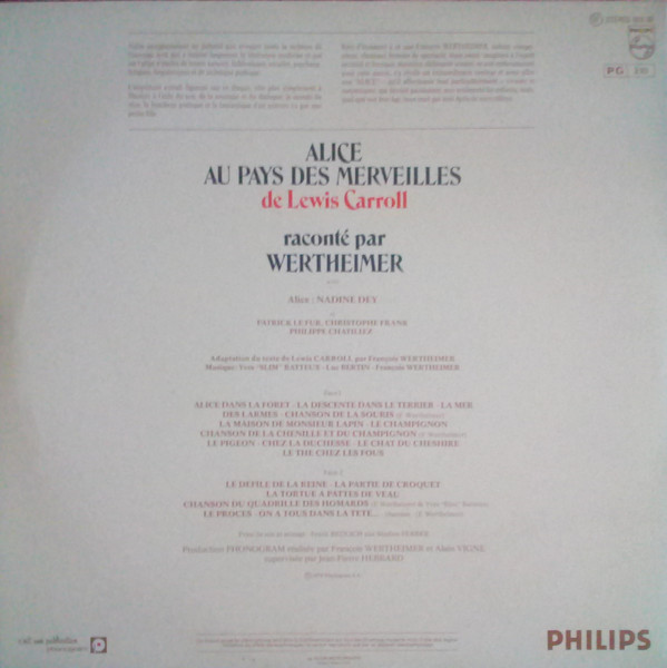 Lewis Carroll , François Wertheimer - Alice Au Pays Des Merveilles De Lewis Carroll Raconté Par Wertheimer | Philips (9101 181) - 2 Lewis Carroll , François Wertheimer - Alice Au Pays Des Merveilles De Lewis Carroll Raconté Par Wertheimer | Philips (9101 181) - 2