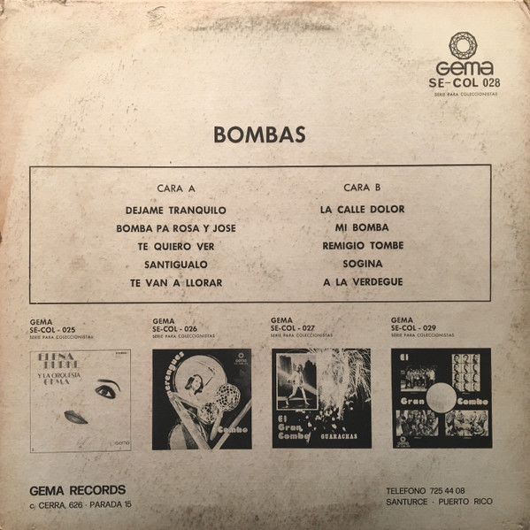 El Gran Combo - Bombas | Gema Records (COL-028) - 2