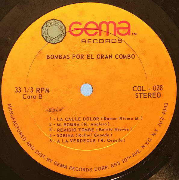 El Gran Combo - Bombas | Gema Records (COL-028) - 4