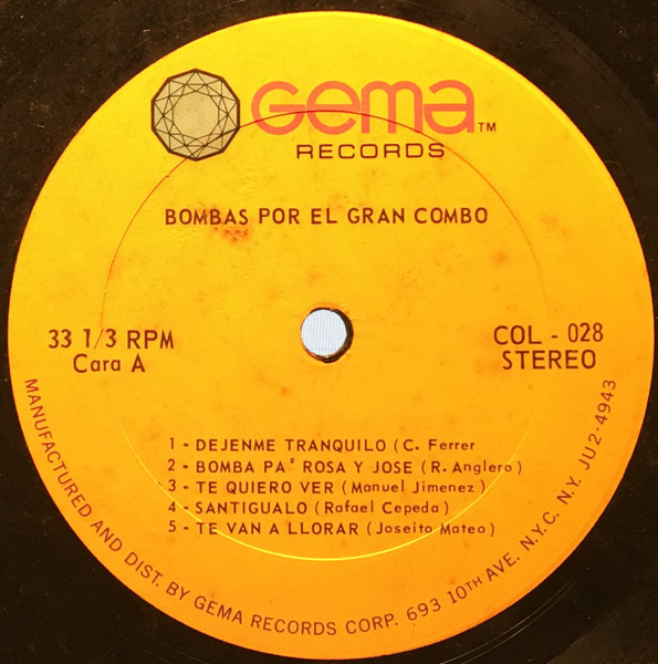El Gran Combo - Bombas | Gema Records (COL-028) - 3