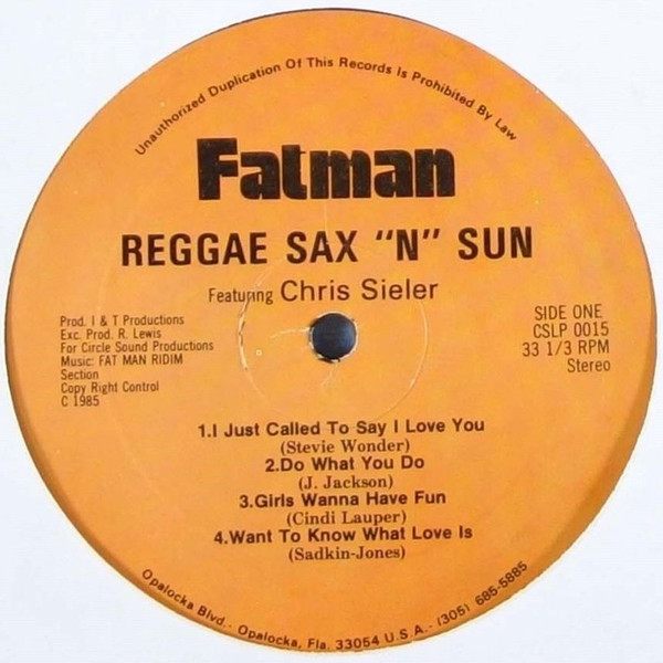 Fatman Riddim Section Featuring Chris Sieler - Reggae Sax & Sun - Vol. 1 | Fatman (CSLP 0015) - 3