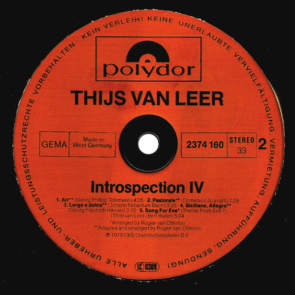 Thijs van Leer - Introspection 4 | Polydor (2374 160) - 4