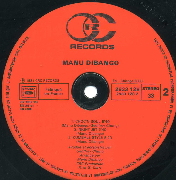 Manu Dibango - Ambassador | CRC Records (2933 128) - 3