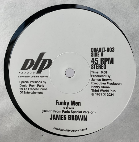 James Brown / The J.B.'s Feat. Maxxi - Funky Men / I Just Wanna Make You Dance (Dimitri From Paris Special Versions) | DFP Vaults (DVAULT-003) - 3