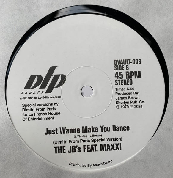 James Brown / The J.B.'s Feat. Maxxi - Funky Men / I Just Wanna Make You Dance (Dimitri From Paris Special Versions) | DFP Vaults (DVAULT-003) - 4