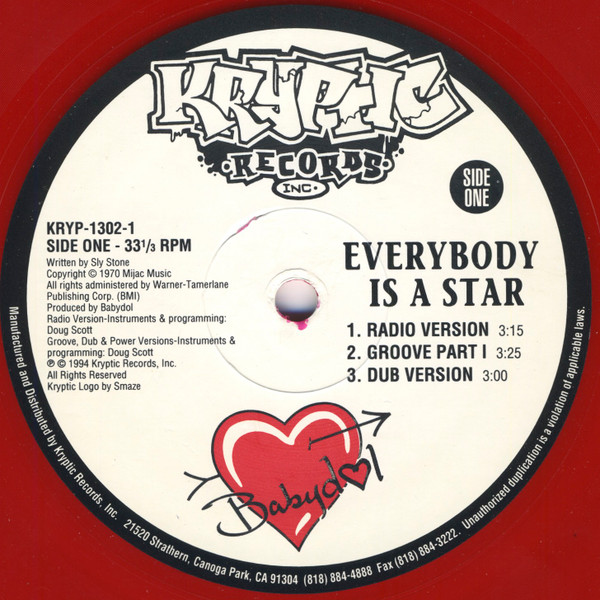 Babydol - Everybody Is A Star | Kryptic Records, Inc. (KRYP-1302-1) - main