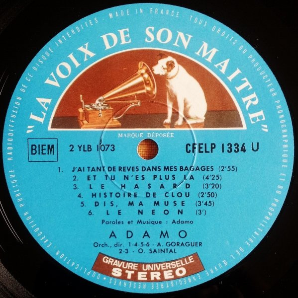 Adamo - Adamo | La Voix De Son Maître (CFELP 1334) - 4