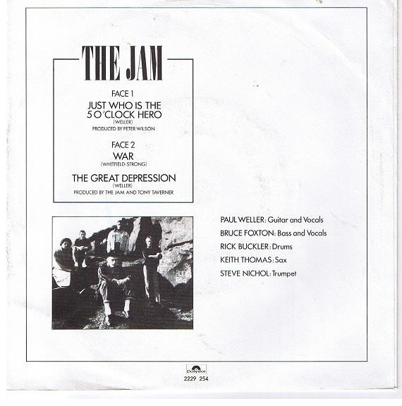 The Jam - Just Who Is The 5 O'Clock Hero / War / The Great Depression | Polydor (2229 254) - 2 The Jam - Just Who Is The 5 O'Clock Hero / War / The Great Depression | Polydor (2229 254) - 2