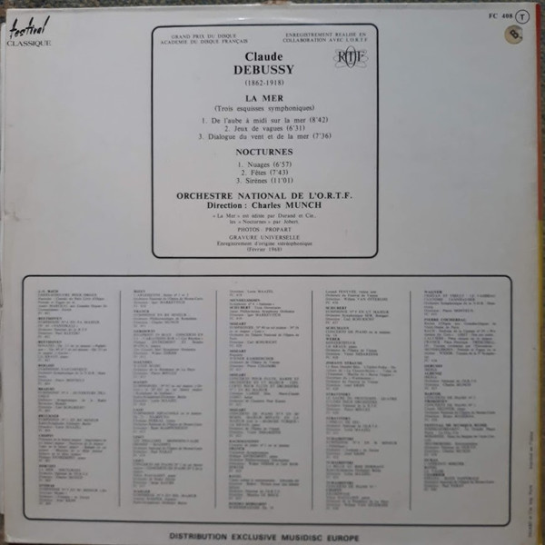 Claude Debussy - Orchestre National De France Direction Charles Munch - La Mer - Nocturnes | Festival Classique (FC 408) - 4