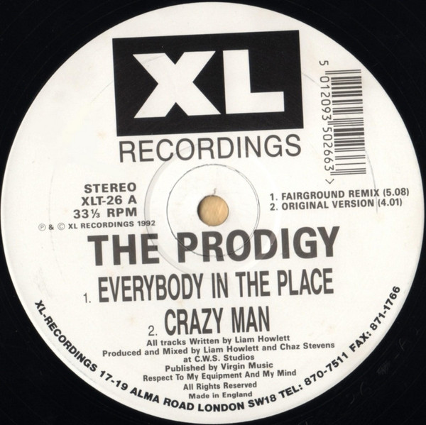 The Prodigy - Everybody In The Place | XL Recordings (XLT - 26) - 3