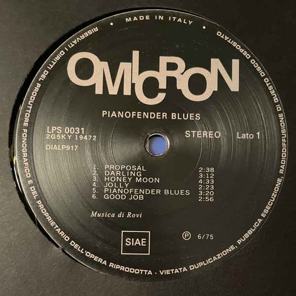 Rovi - Pianofender Blues | Omicron (LPS 0031) - 4